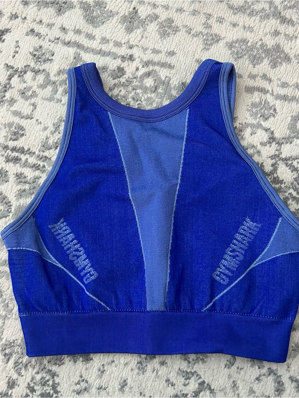 Gymshark Blue Seamless High Neck Sports Bra